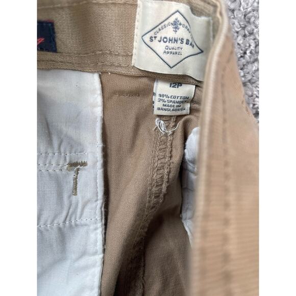 St Johns Bay Khaki Pants Size 12P Classic Apparel Fashion Pre-owned - Picture 3 of 14